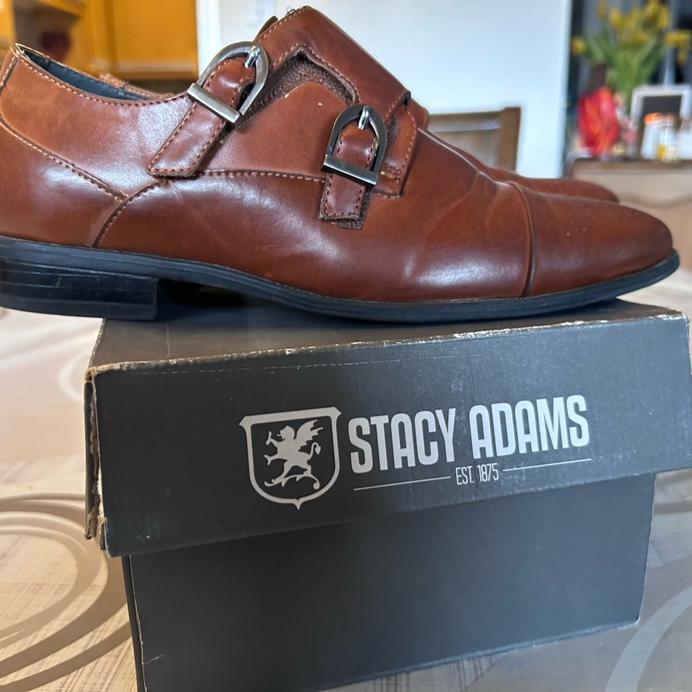 Stacy Adams Men's Brown Leather Dress Shoes